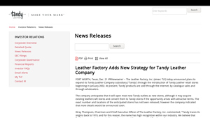 Tandy Leather - Retail Expansion