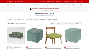 Target - Green Microfiber Couches