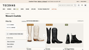 Tecovas - The Annie Women's Bone Cowhide Cowgirl Boot