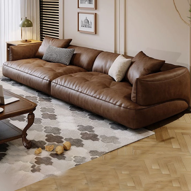 An application scenario or product detail of the leather factory couch - Image 15