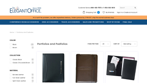 The Elegant Office - Brown Leather Padfolio