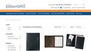 The Elegant Office - Brown Leather Padfolio