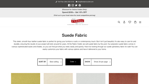 The Fabric Outlet - Faux Leather Suede Fabric