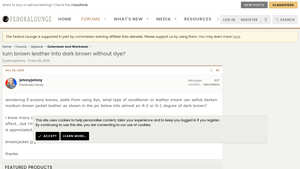 The Fedora Lounge - Darkening Medium Brown Leather