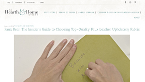 The Hearth and Home Store - Faux Leather Upholstery Fabric