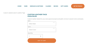 The Nifty Knitter Shop - Custom Leather Tags