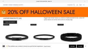 The Steel Shop - Custom Matte Black Leather Bracelets