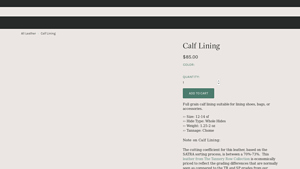 The Tannery Row - Calf Lining