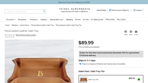 Things Remembered - Personalized Leather Valet Tray