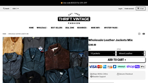 Thrift Vintage Fashion - Wholesale Leather Jackets