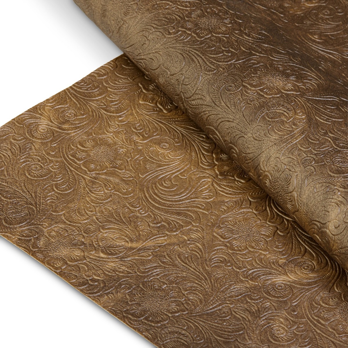 An application scenario or product detail of tooled leather fabric - Image 2
