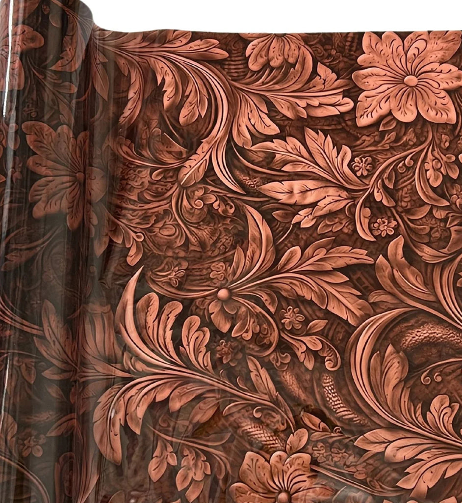 An application scenario or product detail of tooled leather fabric - Image 14