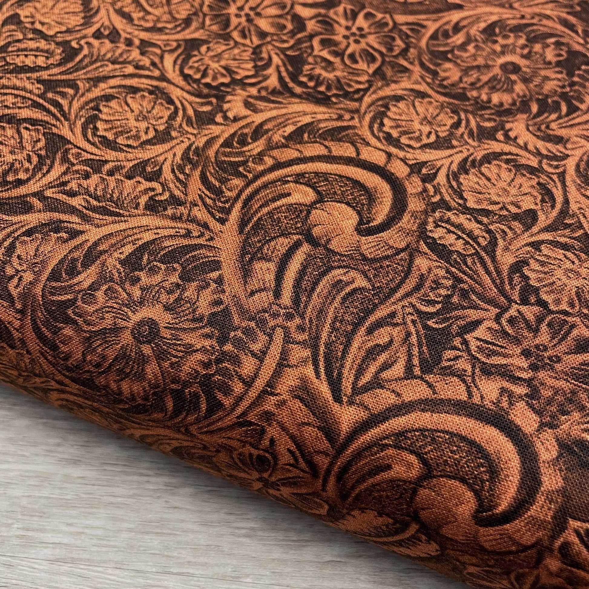 An application scenario or product detail of tooled leather fabric - Image 15