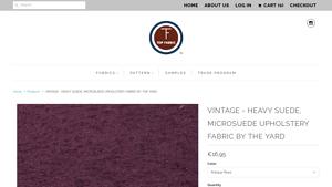 Top Fabric - Vintage Heavy Suede Upholstery Fabric