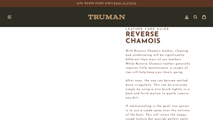 Truman Boot - Reverse Chamois Care Guide