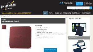 Union Wear - Square Leather Coaster