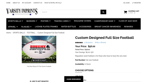 Varsity Imprints - Custom Designed Full Size Football