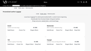 Von Baer - Personalized Leather Luggage