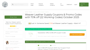 Weaver Leather Supply - Discount Codes