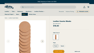 Weaver Leather Supply - Round Leather Coaster Blanks