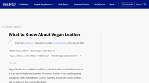 WebMD - Vegan Leather