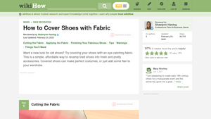 WikiHow - DIY Fabric Shoe Repair
