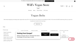Wills Vegan Store - Men's Vegan Belts