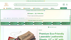 Wood Art Supply - Premium Eco-Friendly Laserable Leatherette Sheets