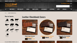 Yoder Leather - Handmade Alligator Checkbook Covers