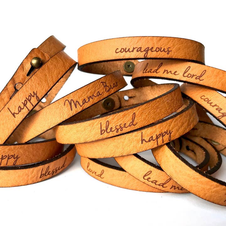 custom leather bracelets