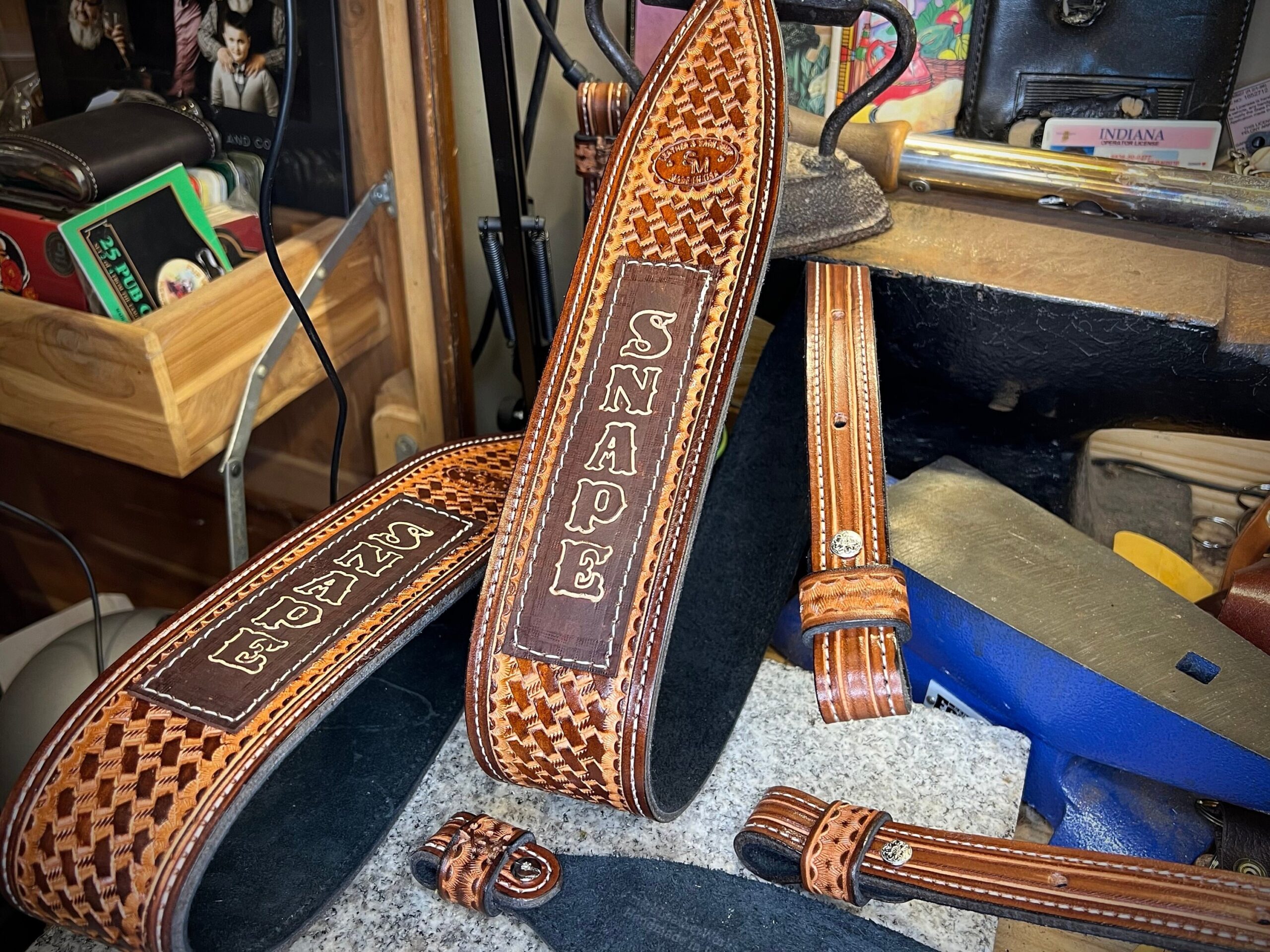 custom leather slings