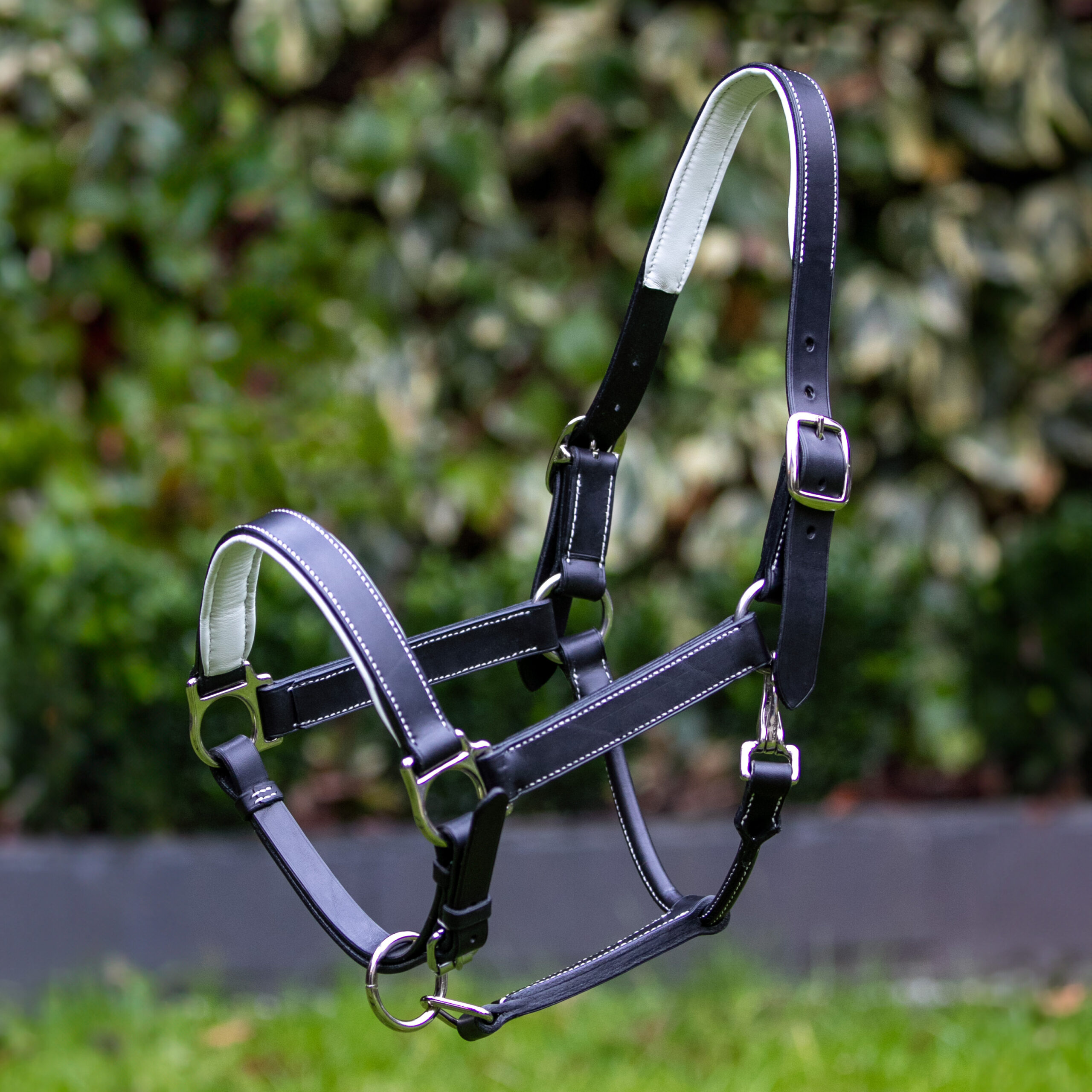 custom leather horse halters