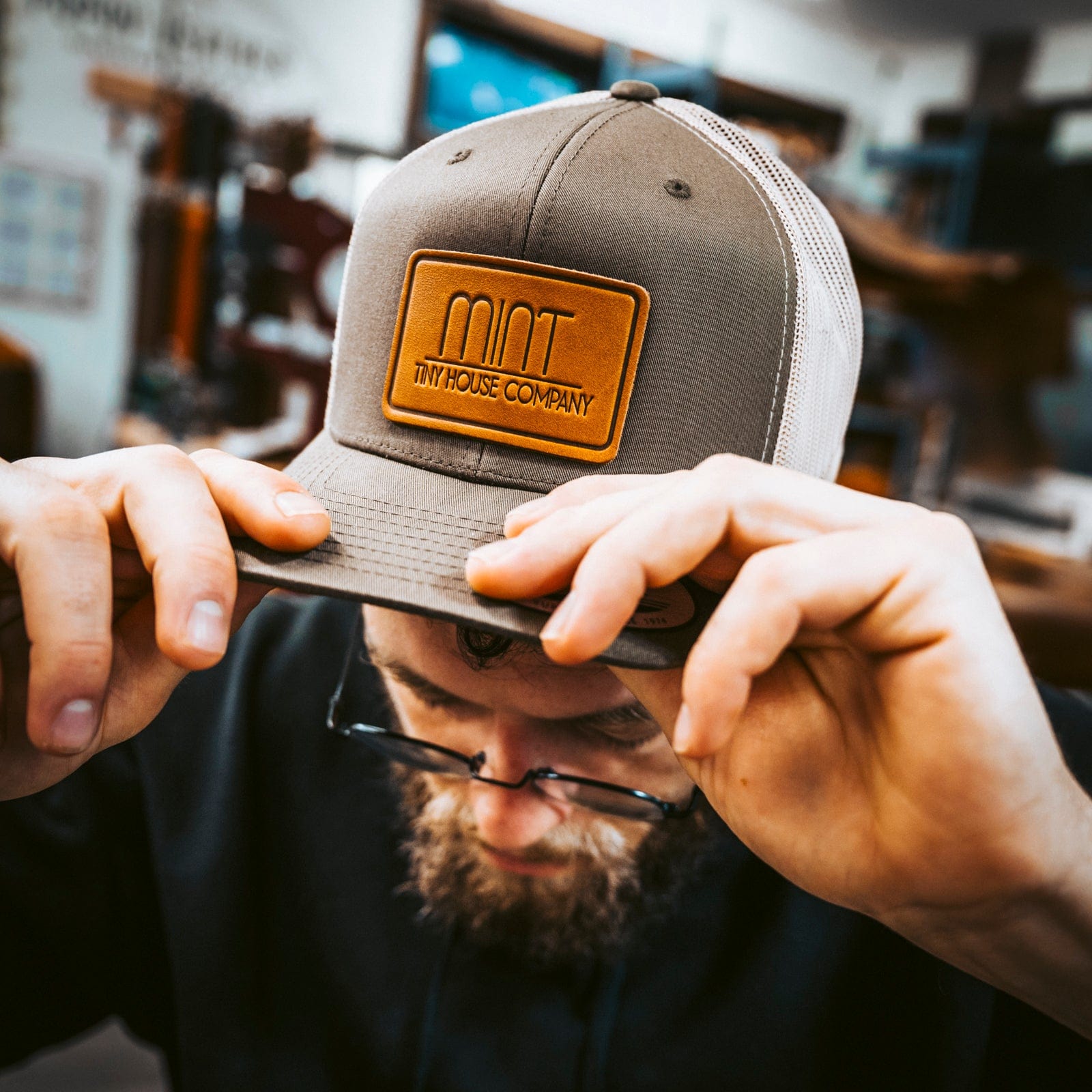 custom leather hats Material