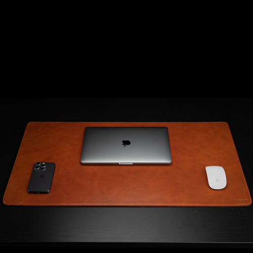 custom leather desk mat