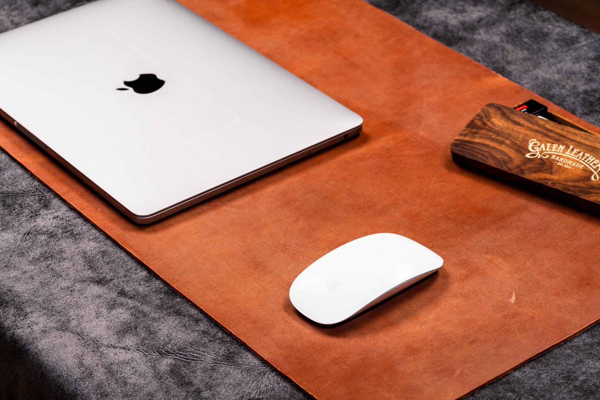 custom leather desk mat