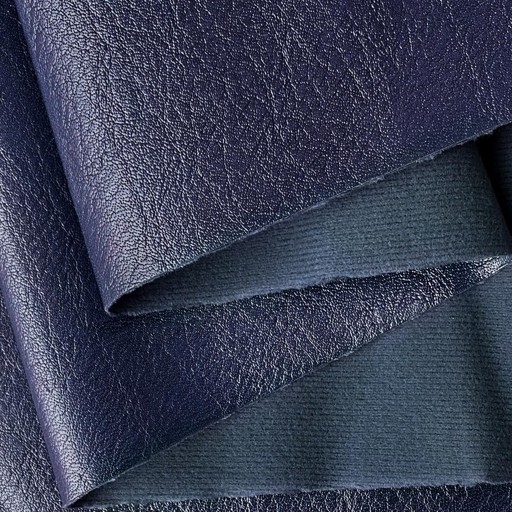 navy blue faux leather fabric