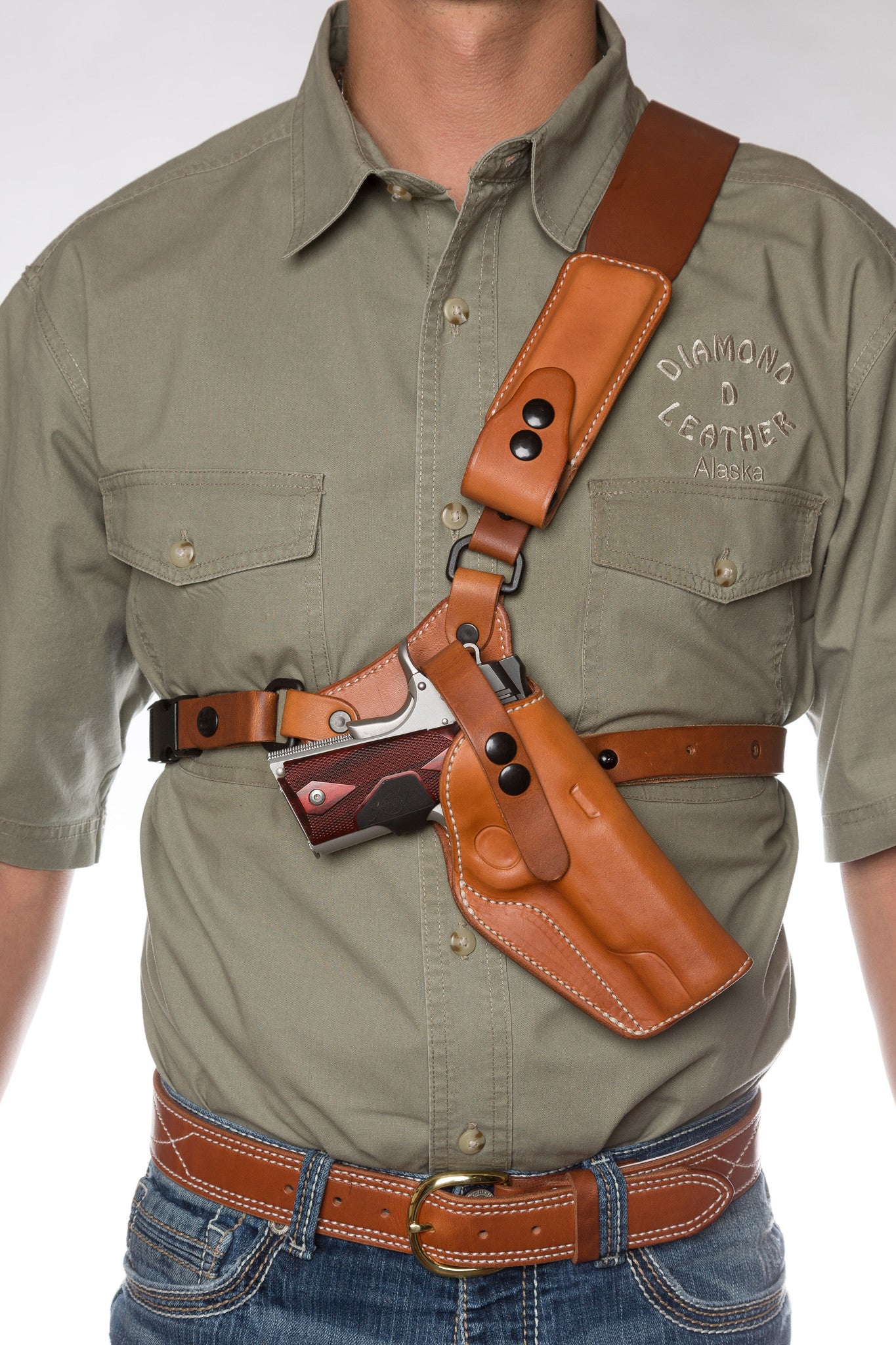 diamond d custom leather chest holster