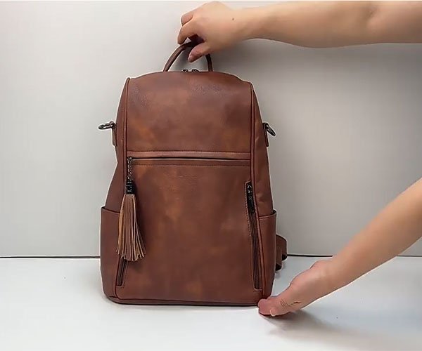 custom leather backpack Material