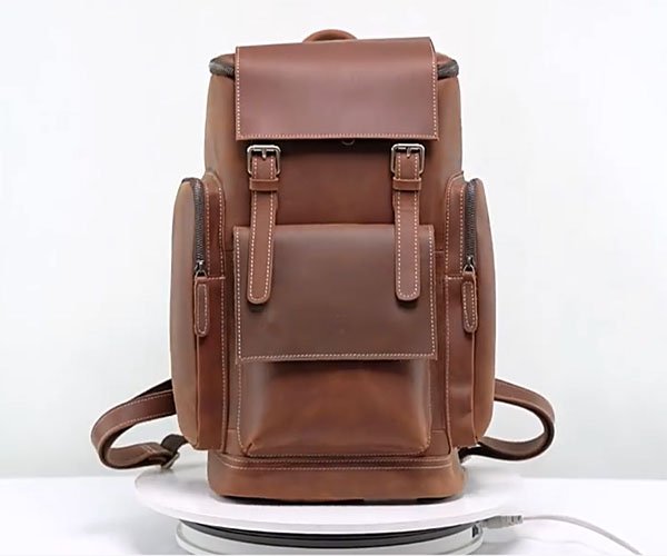 custom leather backpack