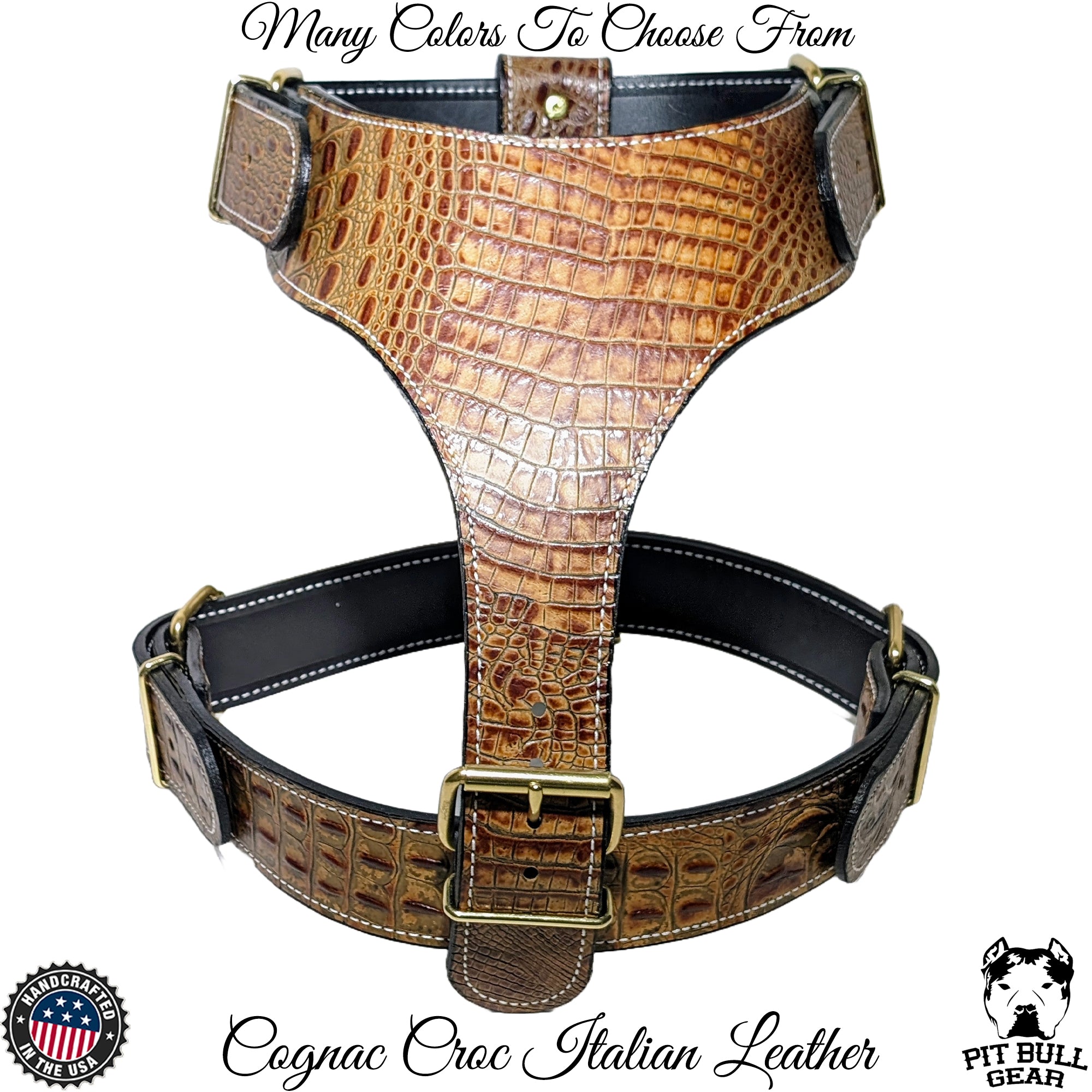 custom made leather dog harness Material