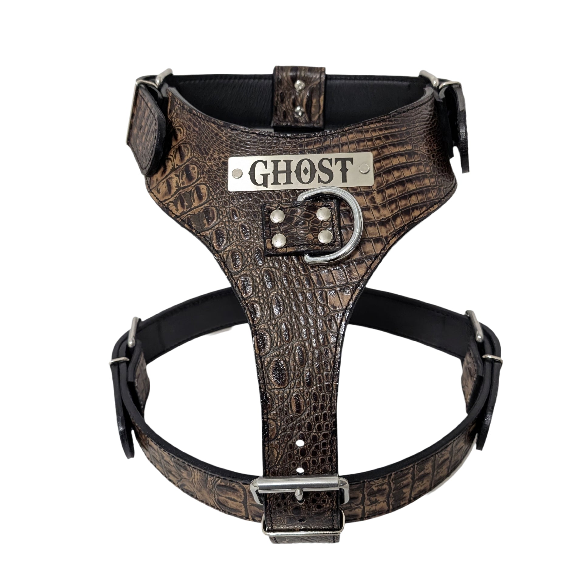 custom made leather dog harness