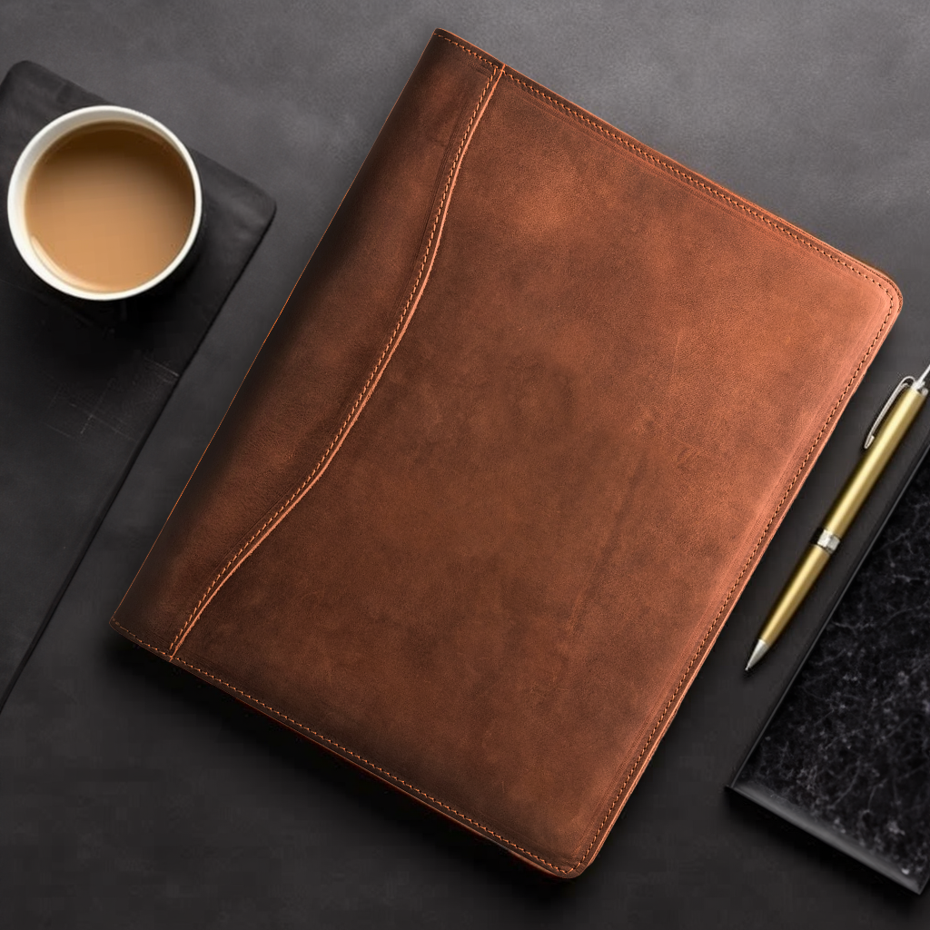 custom leather padfolio
