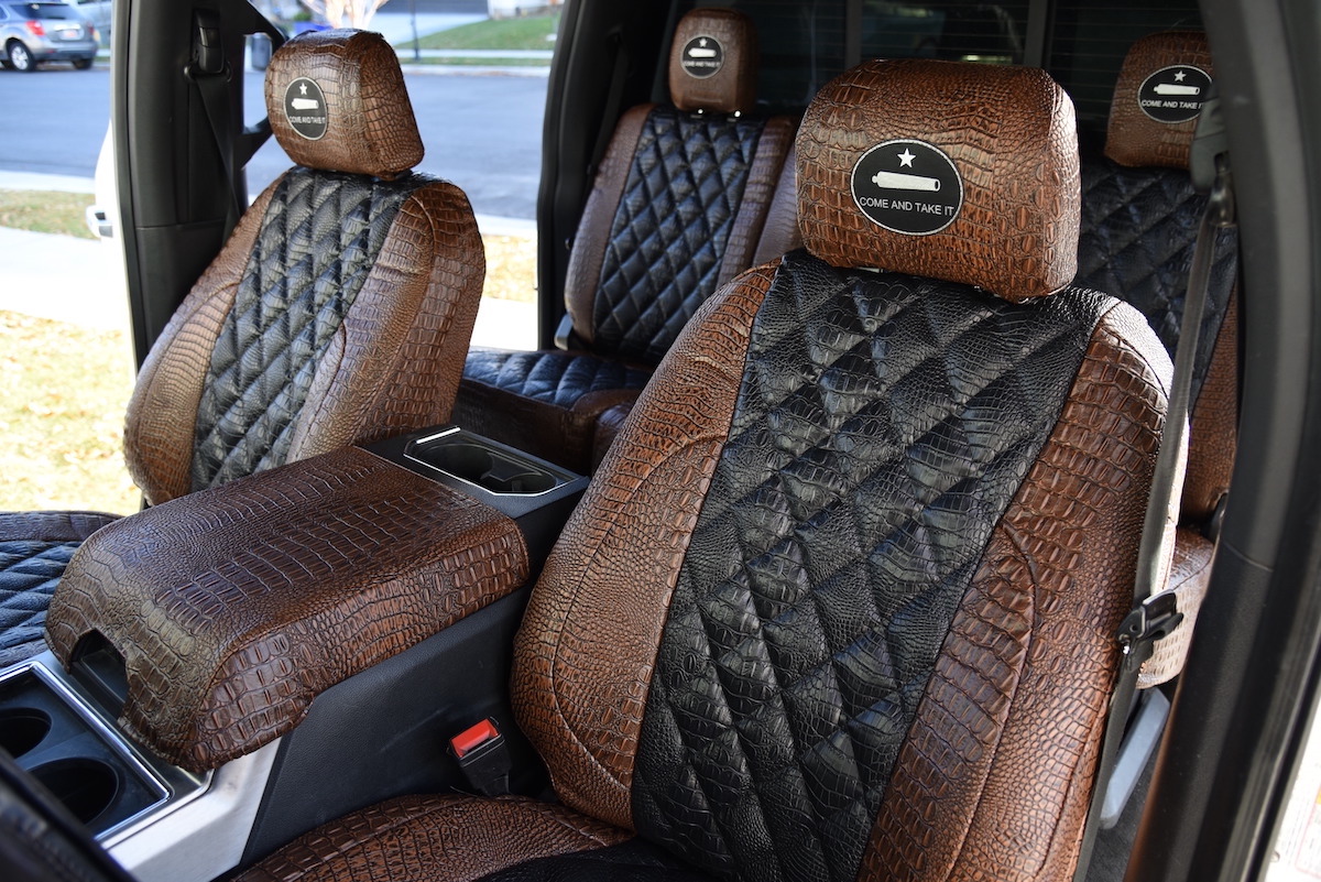 custom leather truck seats