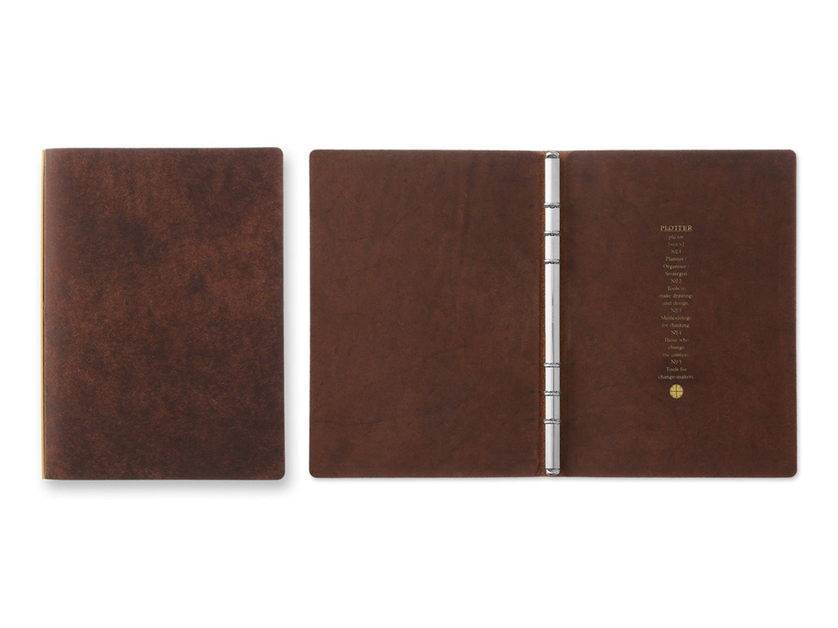 custom leather ring binder