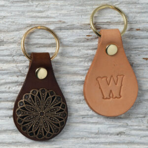 custom leather key fob Material