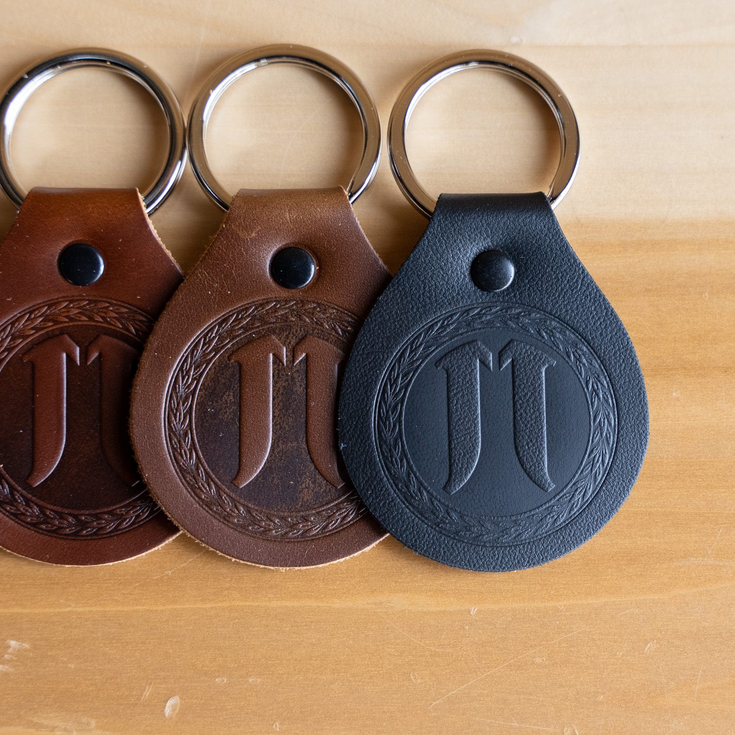 custom leather key fob