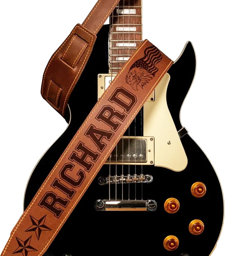 personalized custom leather guitar straps