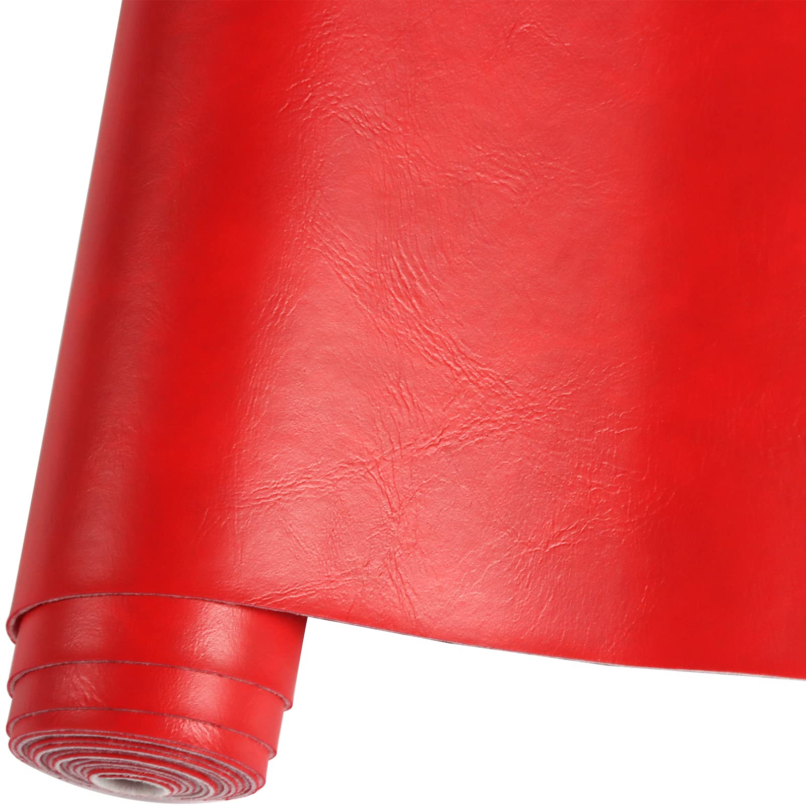 red fake leather fabric