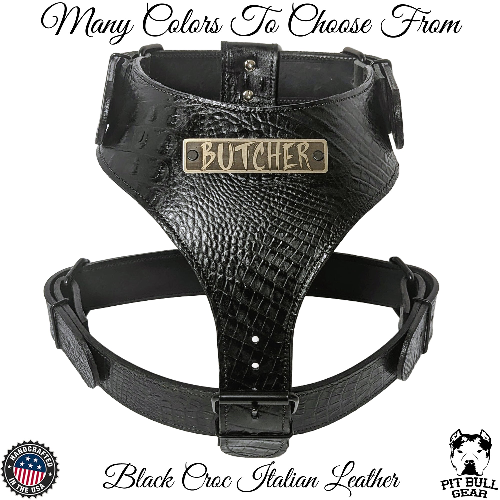 custom leather dog harness