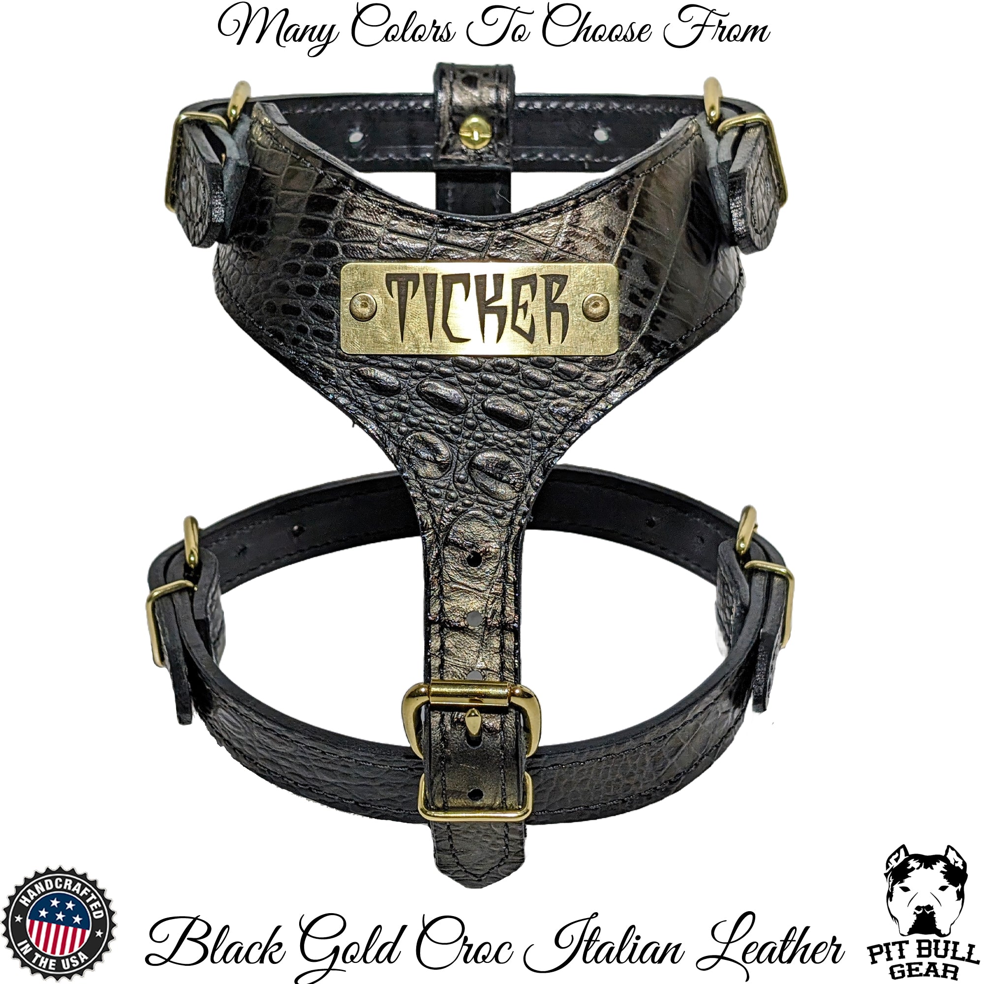 custom leather dog harness